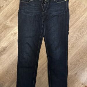 Paige size 30 skyline crop dark wash jeans EUC
